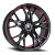 Venom 51 Wheels Rims 17x8 5x108 5x114.3 Satin Black W/ Red Line 35mm | VEN5117851081143+35B-B17