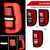 Spec-D LED Tail Light with Black Housing, Clear Lens, and Red Light Bar | SPE LT-RAM1925JRLD-SQ-RS