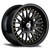Avid.1 Av-12 Wheels Rims 15x8 4x100 Black W/ Gold Rivets 25mm | AV1215804C25BG