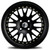 Avid.1 Av-12 Wheels Rims 15x8 4x100 Black W/ Gold Rivets 25mm | AV1215804C25BG
