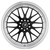 Impact Racing 505 Wheels Rims 18x8 5x100 Gloss Black W/ Machined Lip 38mm | 505BML-18814+38