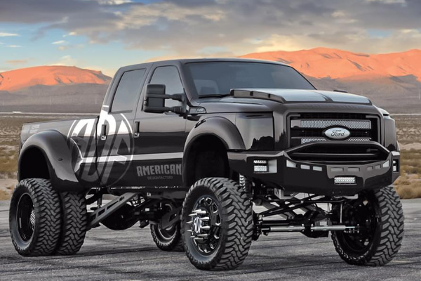 ADF American Design Factory Dually Wheels on truck