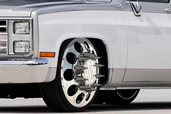 Closeup of ADF American Design Factory Dually Wheels