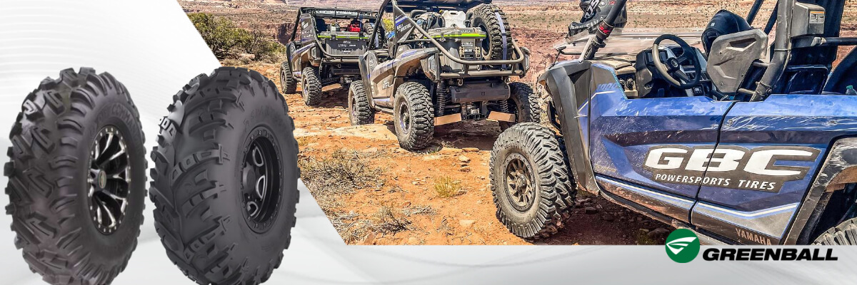 thumbnail image 2 of 4 GreenBall Dirt Commander 2.0 Tires – 32x10.00R15, 8 Ply, All-Season, For ATV/UTV (Black Side Wall) 2 of 5