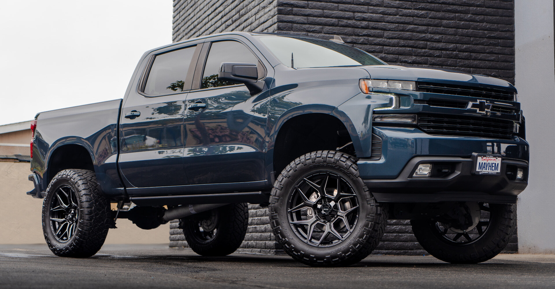 Chevy truck with Mayhem wheels