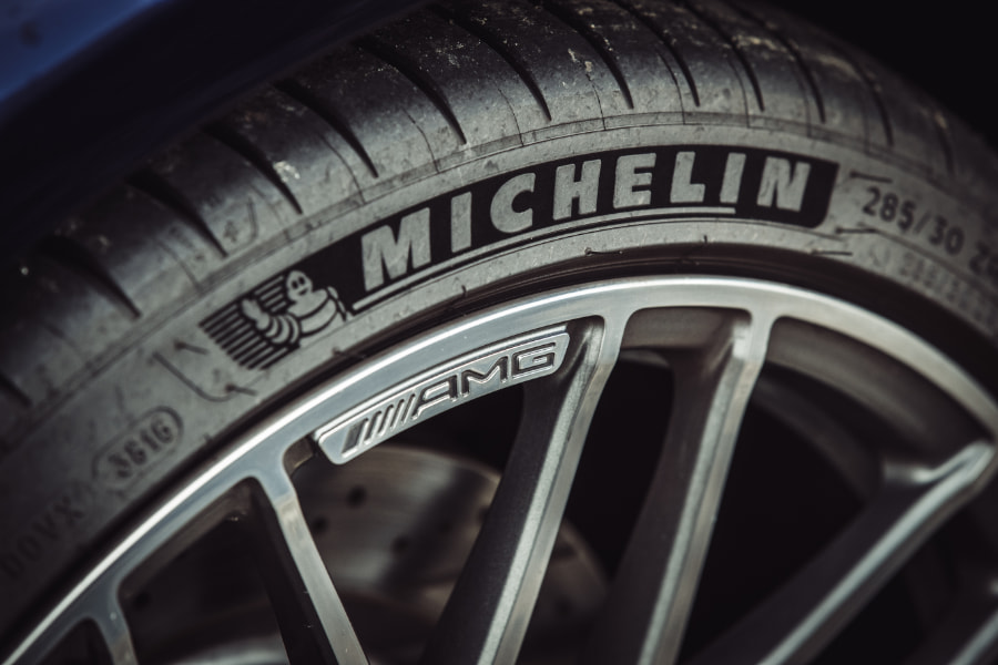 Closeup of Michelin Tire