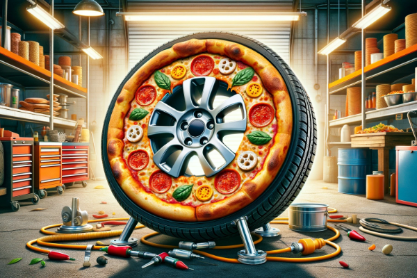 Pizza Wheel Illustration: Rim Vs Wheel Analogy