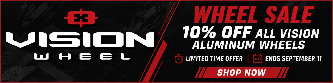 10% off Vision aluminum wheels