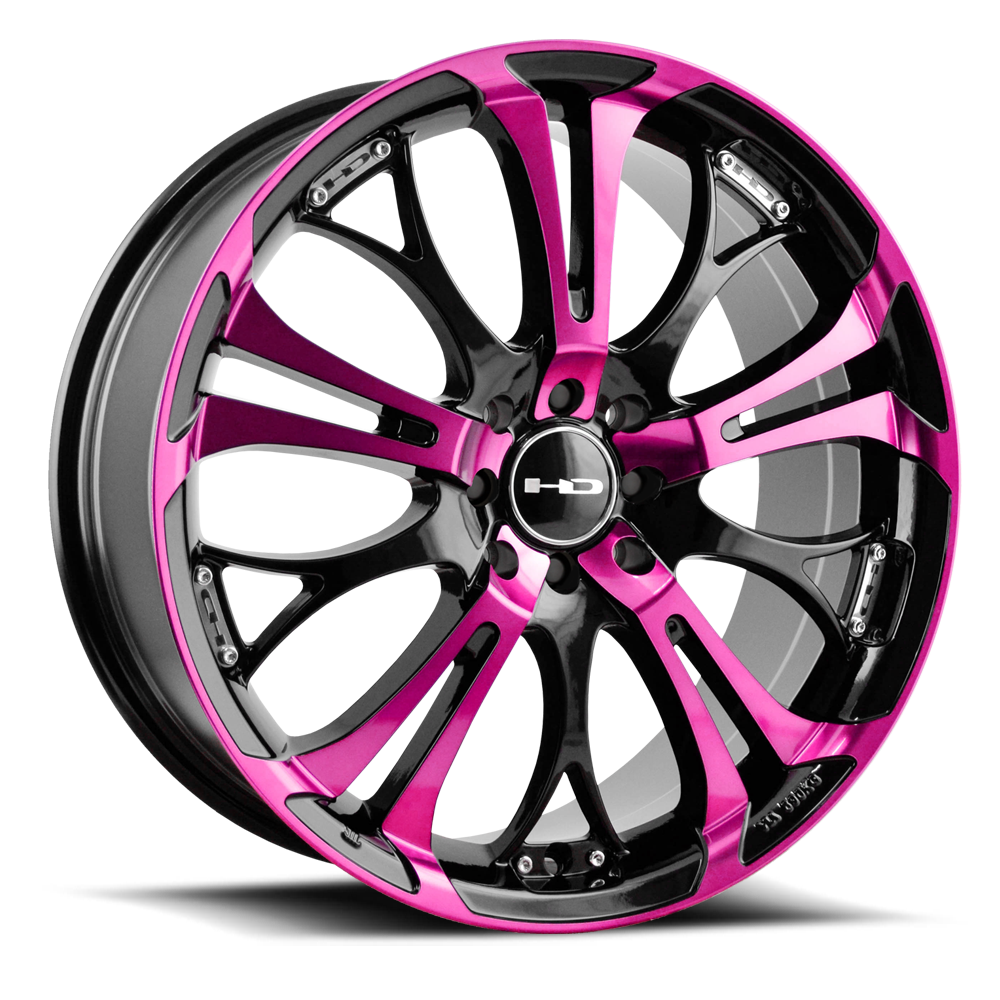 ピンク Hd Wheels Spinout 16x7 4x100 4x114.3 Pink 40mm Wheels