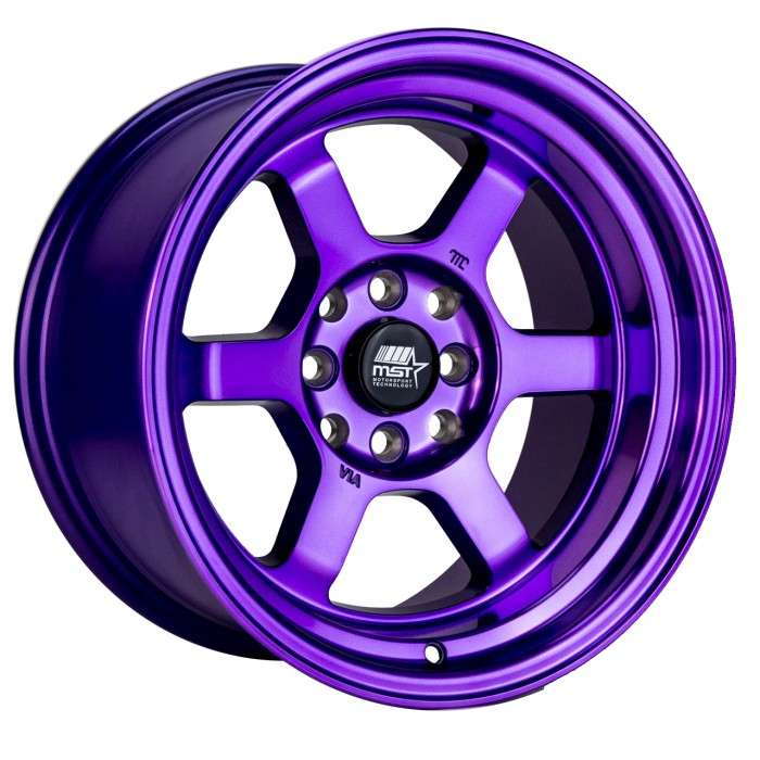 ★87MM★ Mmlg SUFFERS HFT PURPLE Mst Time Attack Wheels Rims 15x8 4x100 4x114.3 Cosmic Purple