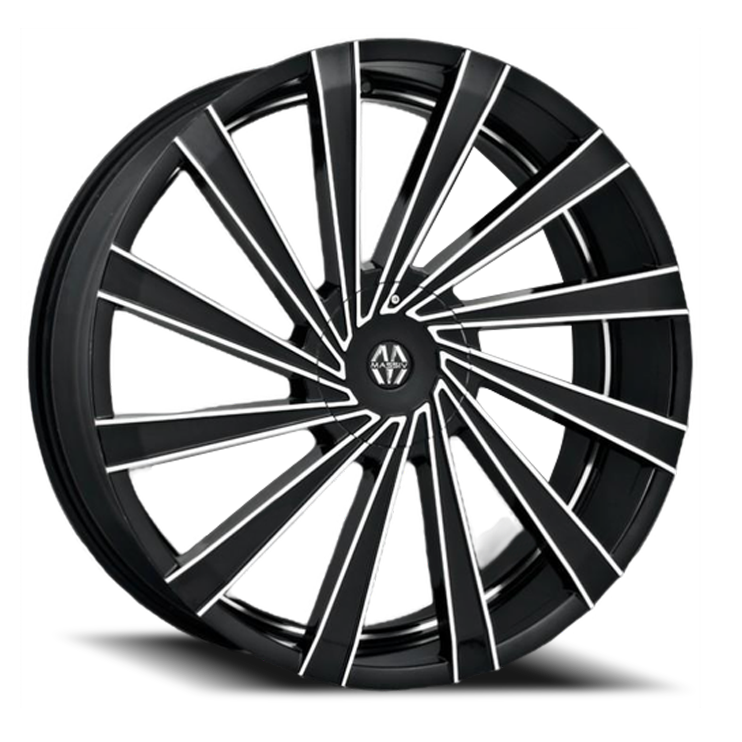 Massiv 921 22x8.5 5x114.3 5x127 Black Machined 38mm Wheels