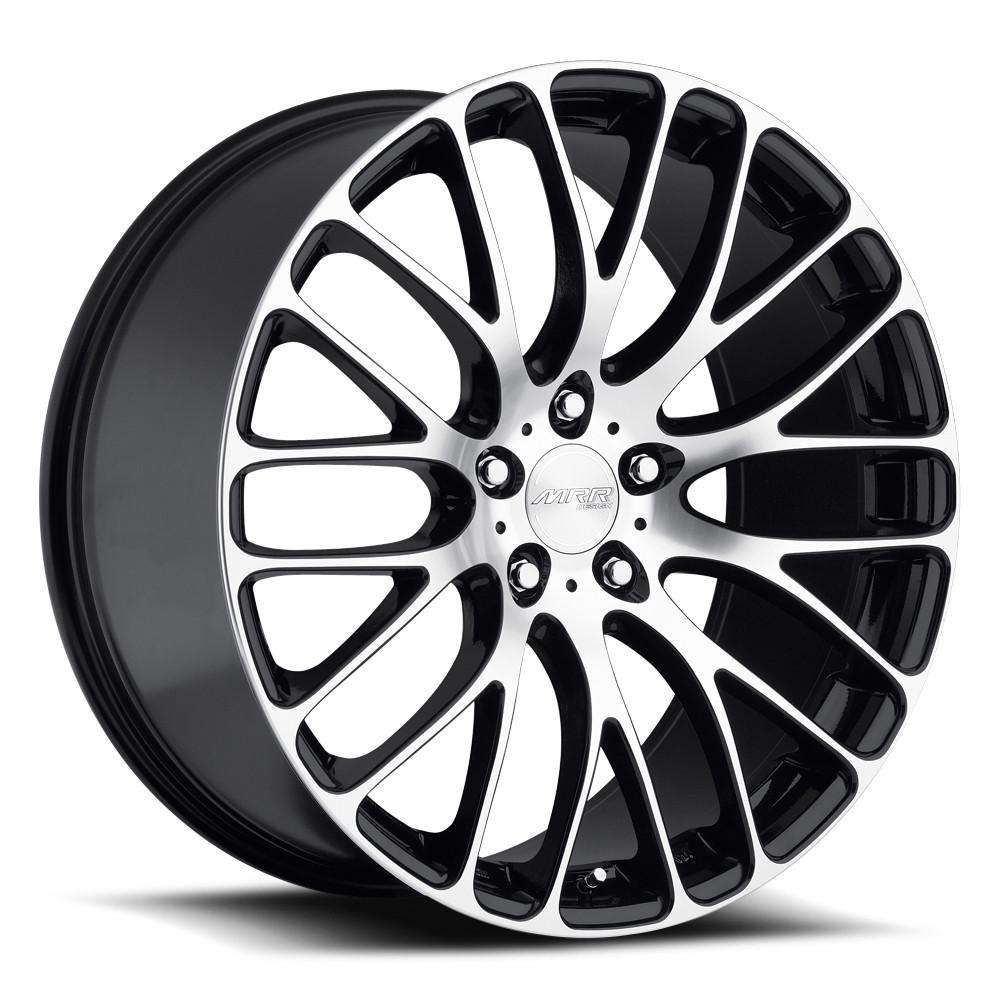 Mrr Hr6 Wheels Rims 20x10.5 5x120 Black Machined Face 25mm