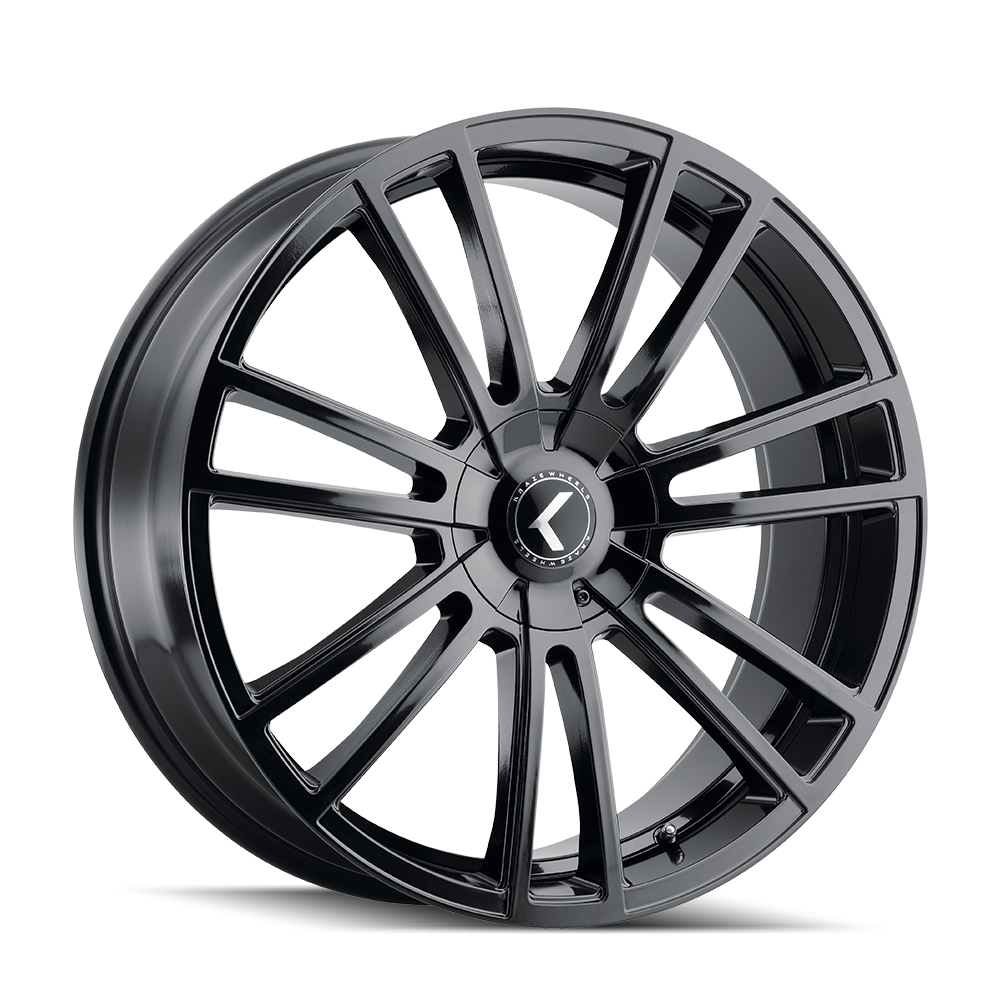 Kraze Kr183 Spectra 22x8.5 5x114.3 5x120 Black 38mm Wheels