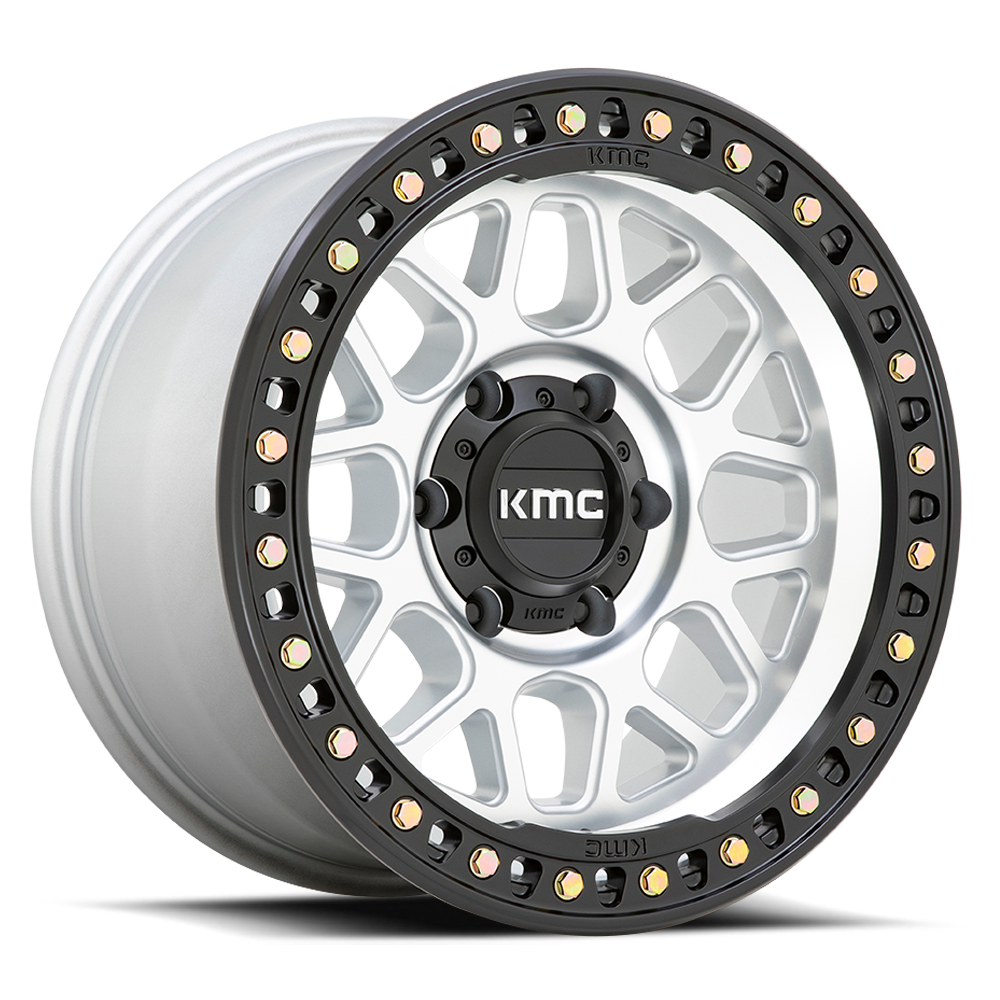 Katch Kr50 ホイールセット Kmc Km549 Grs 18x9 8x170 Machined Black Lip 18mm Wheels