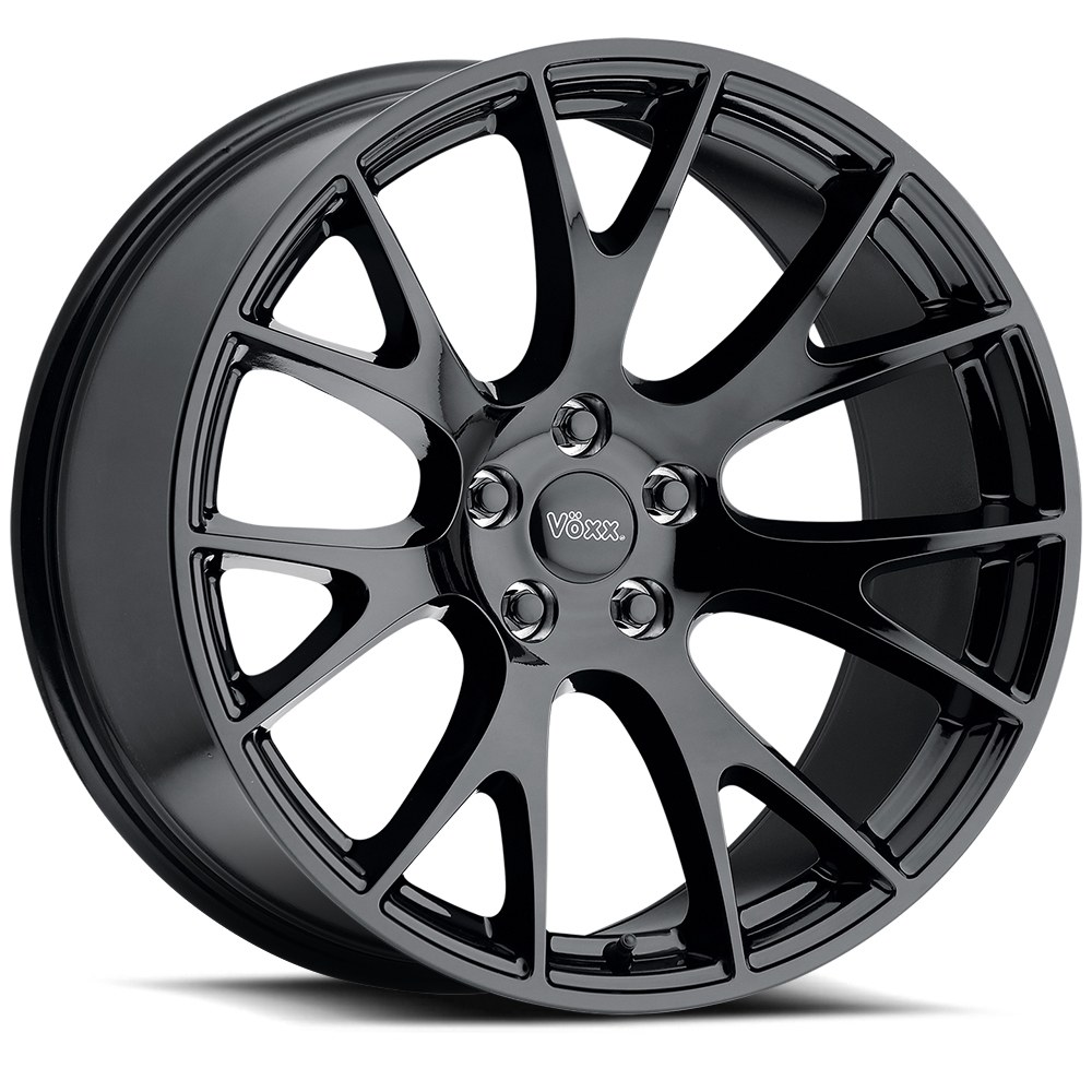 Voxx Replica Hellcat 20x10.5 5x115 Gloss Black 25mm Wheels