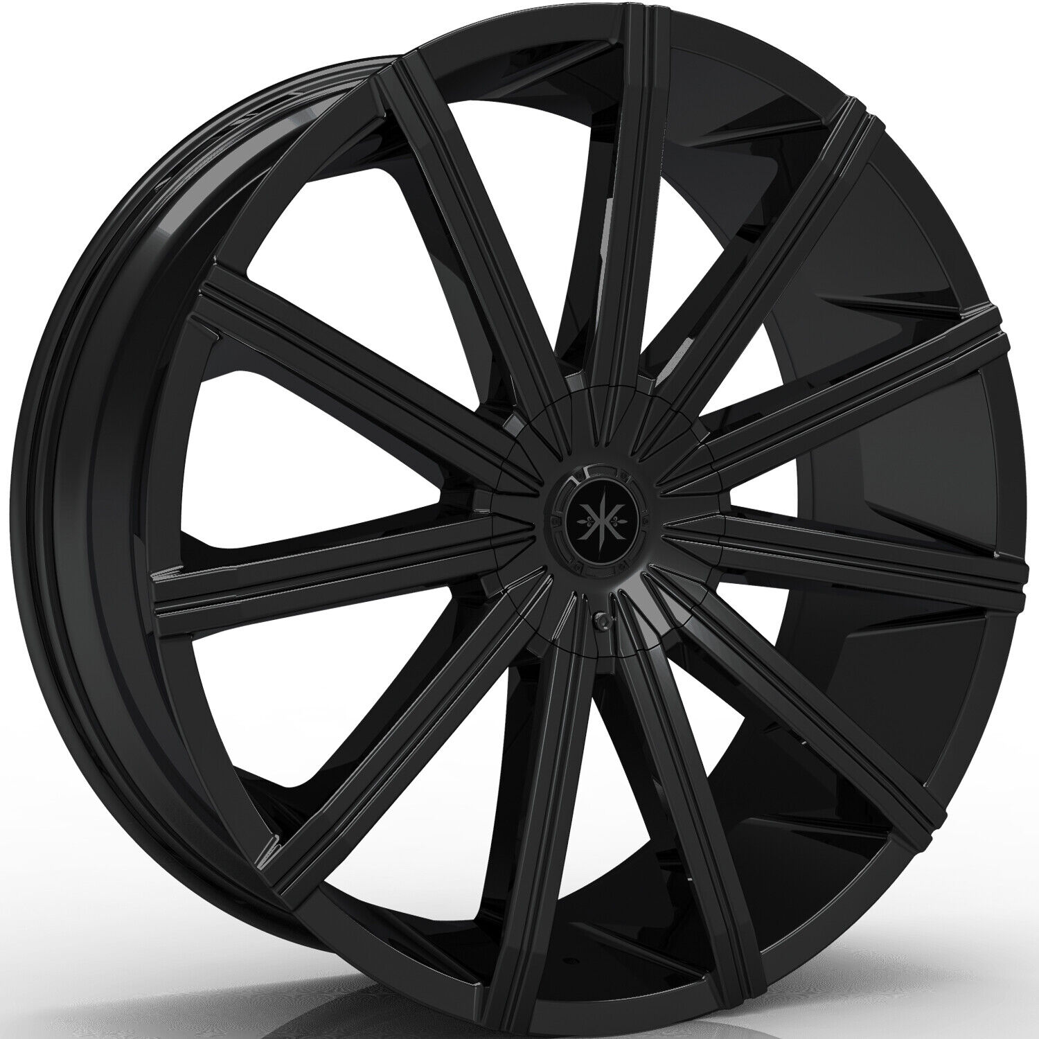 Karma Kustom K2 20x8.5 5x114.3 5x110 Gloss Black 35mm Wheels