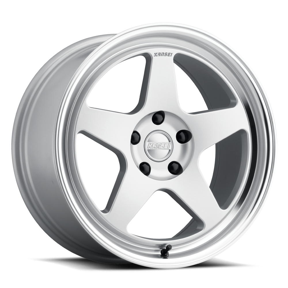 Kansei Knp Wheels Rims 18x8.5 5x112 Hyper Silver W/ Machined