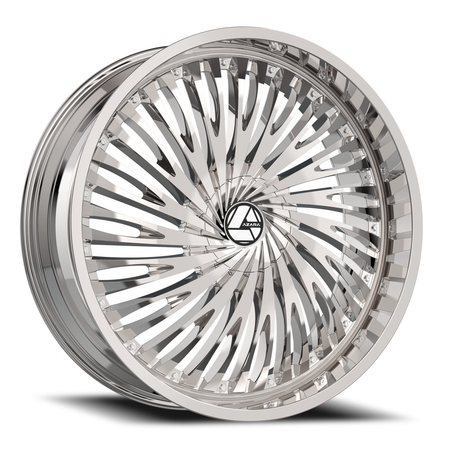 Azara Aza-526 20x8.5 5x114.3 5x120 Nano Chrome 35mm Wheels