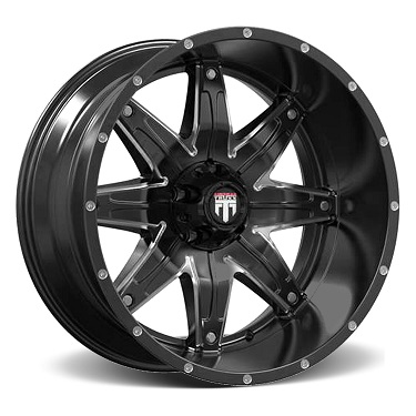 American Truxx Lonestar AT185 Wheel in Milled Black