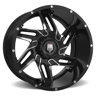 American Truxx Spurs AT186 Wheel in Milled Black