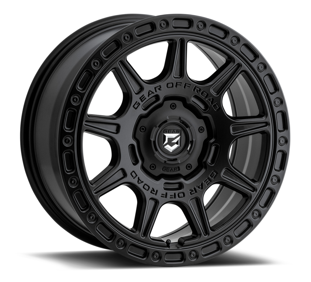 Gear Off Road 758 sector c satin black wheels rims 5 lug 6 lug 8 lug
