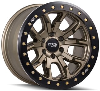 Dirty Life DT-1 9303 Wheel / Rim in Gold with Simulated Beadlock