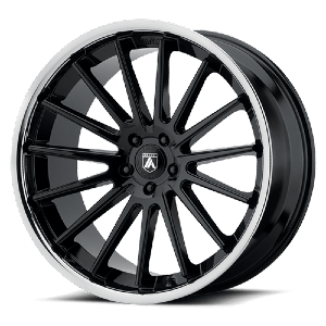 Asanti Black Beta Wheel in Gloss Black with Chrome Lip