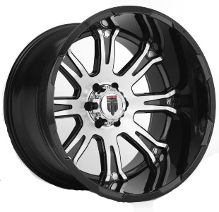 American Truxx Bomb AT154 Wheel in Machined Black