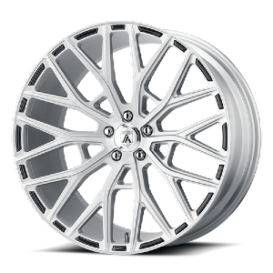 Asanti Black Leo Wheel in Brushed Silver