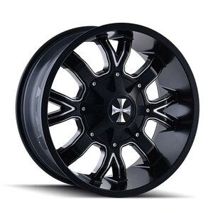 Cali Off Road Dirty 9104 Wheel / Rim in Black Milled
