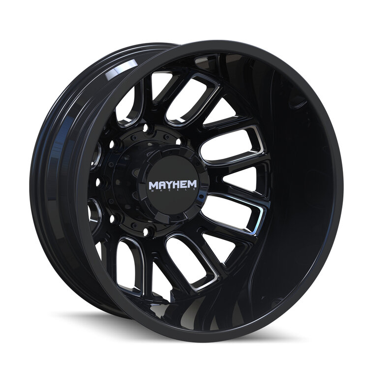 Mayhem-cogent-8107-dually-wheels-rims-gloss-black-milled-spokes