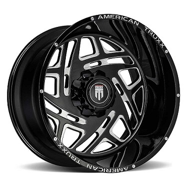 American Truxx Cosmos Wheel in Black Milled American Truxx Cosmos Wheel in Black Milled