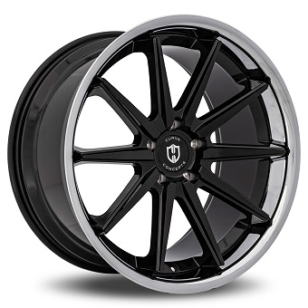 Curva Concepts C24 Wheel / Rim in Black with SS Chrome Lip Curva Concepts C24 Wheel / Rim in Black with SS Chrome Lip