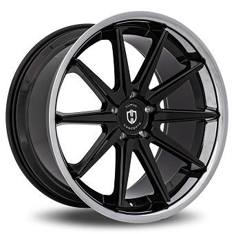 Curva Concepts C24 Wheel / Rim in Black with SS Chrome Lip