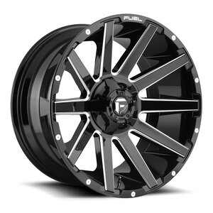 Fuel Contra D615 Wheel / Rim in Gloss Black Milled Fuel Contra D615 Wheel / Rim in Gloss Black Milled