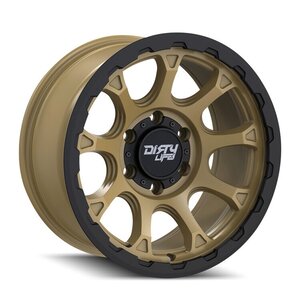 Dirty Life Drifter 9307 Wheel / Rim in Matte Gold with Black Lip
