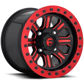 Fuel UTV Hardline Wheel / Rim in Milled Red Fuel UTV Hardline Wheel / Rim in Milled Red