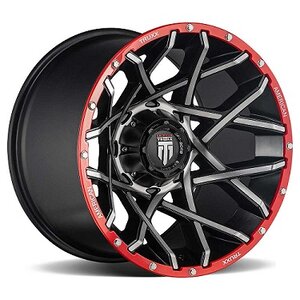 American Truxx Gridlock AT-1901 Wheel / Rim in Black Machined Red