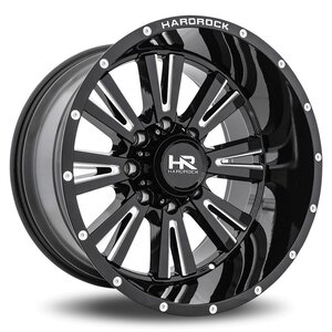 Hardrock Spine Xposed H503 Wheel in Gloss Black Milled Hardrock Spine Xposed H503 Wheel in Gloss Black Milled