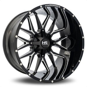 Hardrock Affliction H700 Wheel in Gloss Black Milled Hardrock Affliction H700 Wheel in Gloss Black Milled