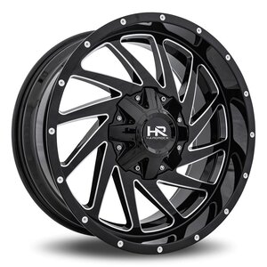 Hardrock Crusher H704 Wheel in Gloss Black Milled Hardrock Crusher H704 Wheel in Gloss Black Milled