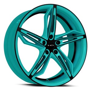 Hd Wheels Fly Cutter Wheel in Teal with Black Accents
