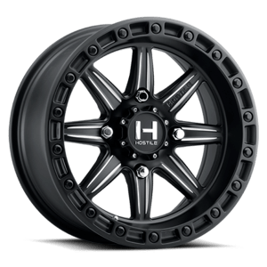 Hostile Wheel Alpha H109 Atv Utv Wheel in Blade Cut Satin Black Hostile Wheel Alpha H109 Atv Utv Wheel in Blade Cut Satin Black
