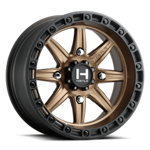 Hostile Wheel Alpha H109 Atv Utv Wheel in Bronze Center with Black Ring Hostile Wheel Alpha H109 Atv Utv Wheel in Bronze Center with Black Ring