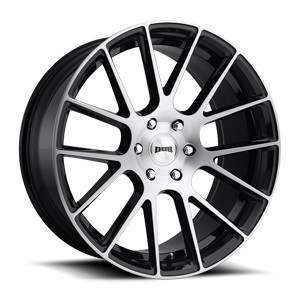 DUB Luxe S206 Wheel / Rim in Black Brush Gloss
