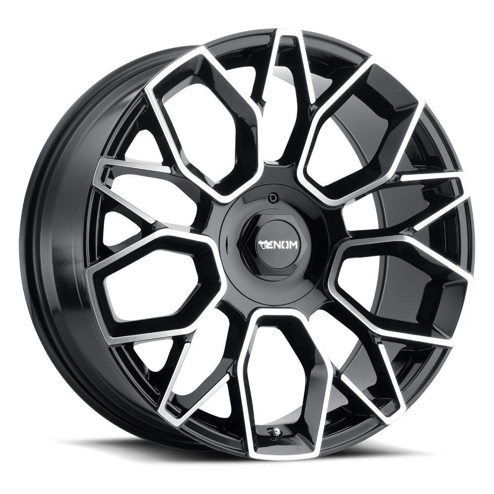 Venom® 36 Wheels Rims | Black Machined Chrome | Free Shipping!