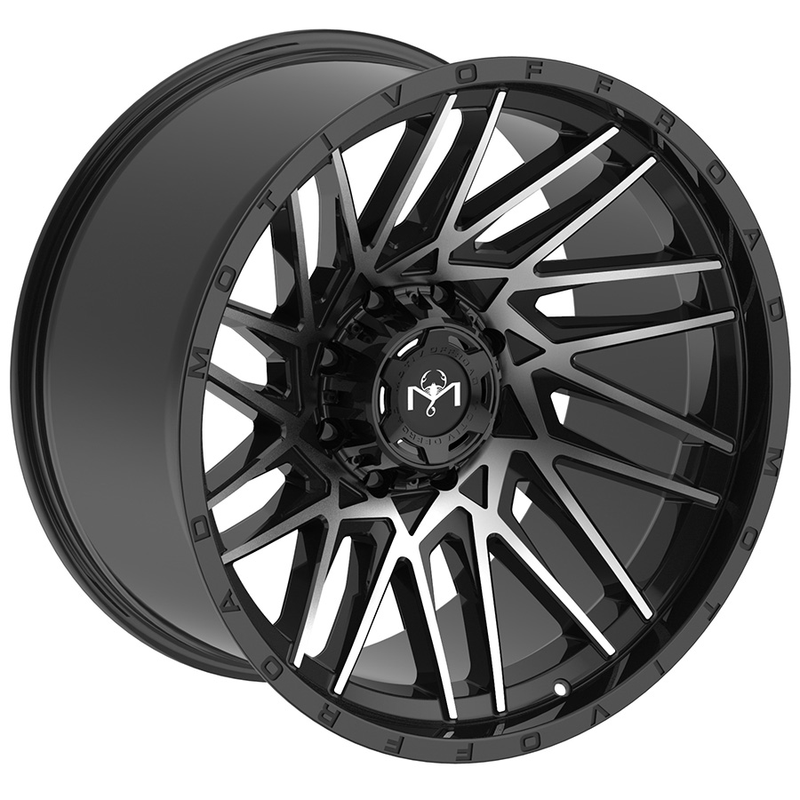 motiv 424mb machined black mutant wheels rims 8 lug