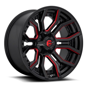 Fuel Rage Wheel / Rim in Black Milled Red Fuel Rage Wheel / Rim in Black Milled Red