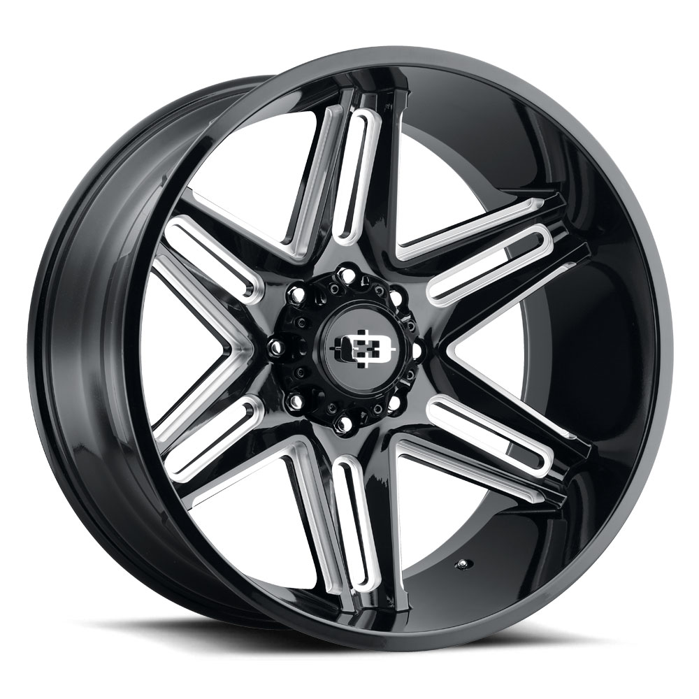 vision-razor-363-wheel-rims-gloss-black-milled-spokes-5-lug-6-lug-8-lug