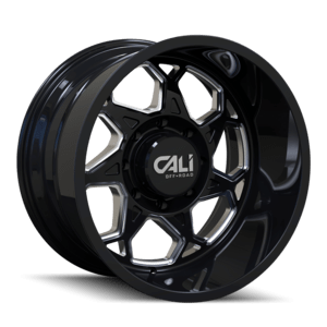 Cali Off Road Sevenfold 9111 Wheel/ Rim in Gloss Black Milled